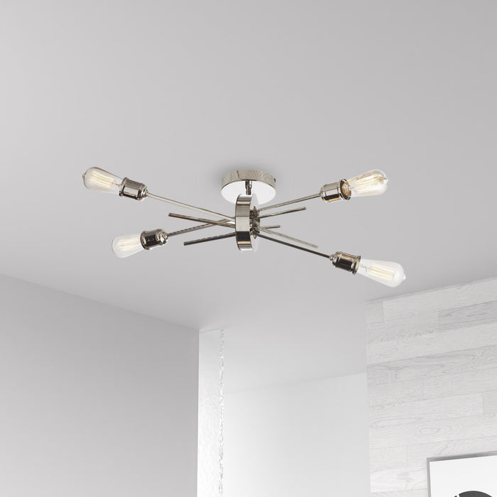 Applique murale Nebraska de Dainolite avec fini chromé poli et 4 ampoules