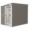 Outsunny Abri De Rangement Exterieur 5 X 7 Pieds Avec Fondation, Gris Clair