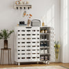 HOMCOM Shoe Cabinet, Shoe Storage Cabinet for 20 Pair of Shoes, White