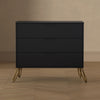 Avira Mid-Century Modern 35" Dresser in Black (3-Drawer) | Commode Avira Mid-Century Modern 89 cm en noir (3 tiroirs)