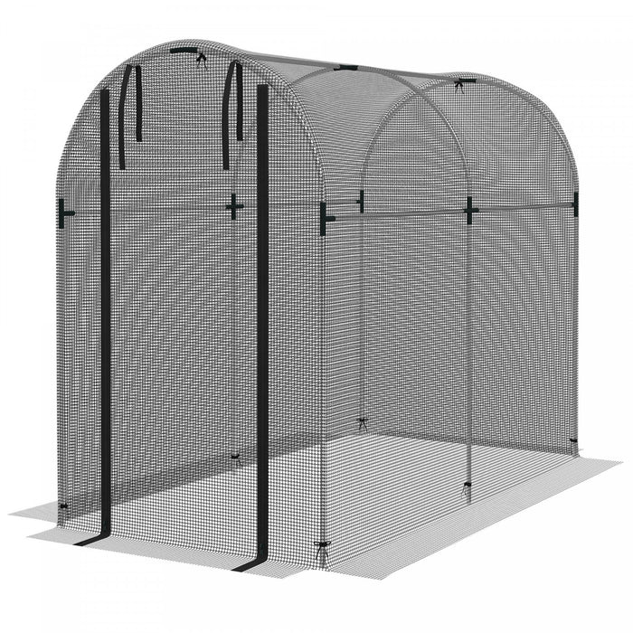 Outsunny Cage De Culture, Tente De Protection Des Plantes De 4' X 8', Noir