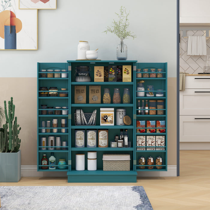 HOMCOM Armoire de rangement avec etageres a 5 niveaux, 12 etageres a epices