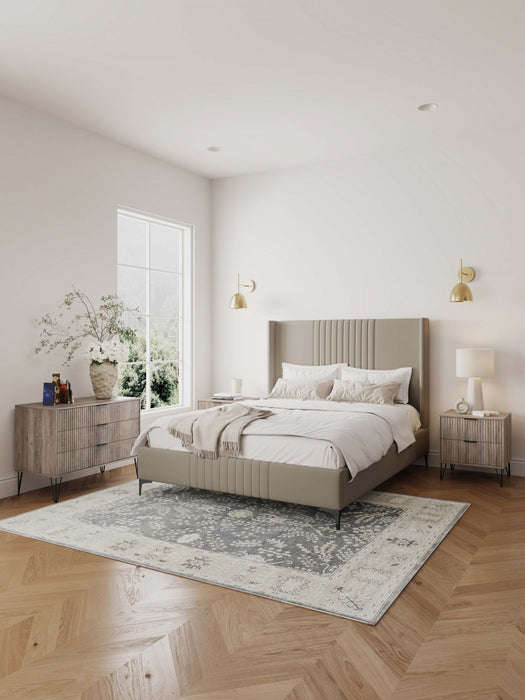 Ensemble moderne Dumbo 2 pieces de commode en gris rustique