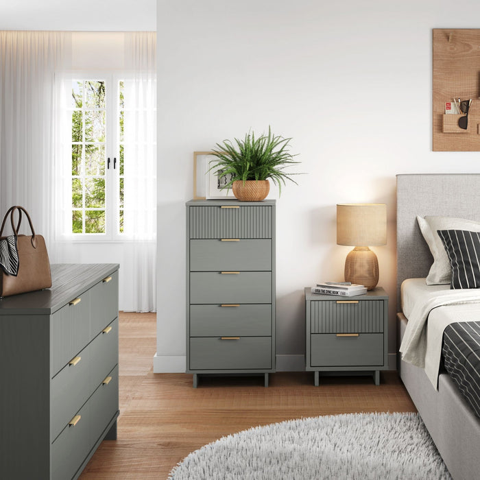 Ensemble de commode moderne Granville 3 pieces en gris clair