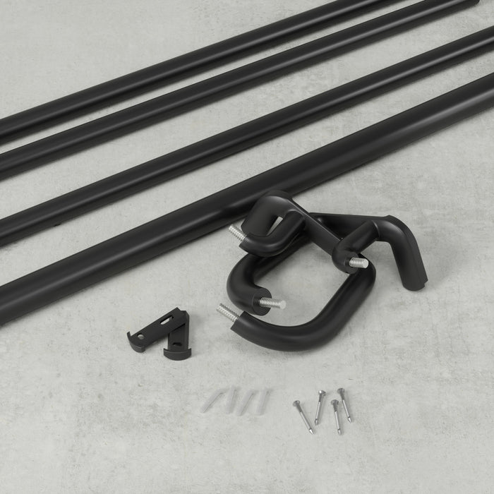  Tringle à rideaux coupe-lumière extensible double Twilight de Umbra noir mat de 3/4 po - 66 po à 144 po