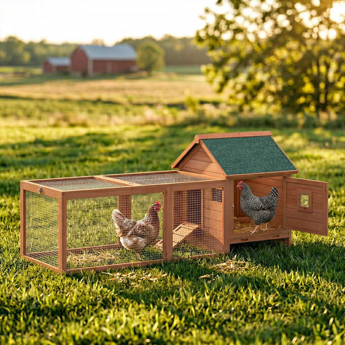 Poulailler en Bois 184 cm pour 2 Poules
