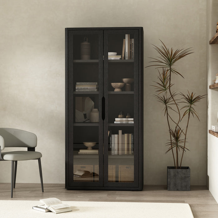 Armoire bibliotheque moderne Rivington 38\" en noir