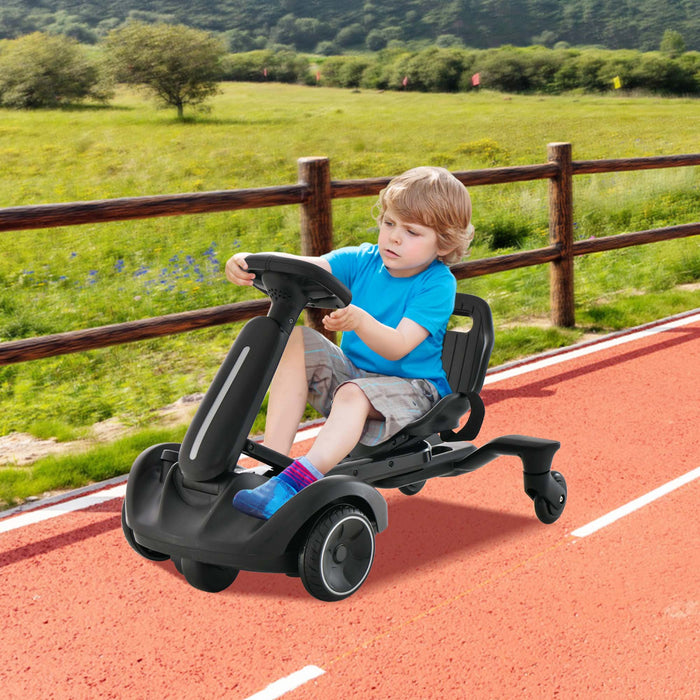 Costway Kart Electrique 6 V Pour Enfants, Vehicule De Derapage Pour Enfants, Siege Reglable A 2 Positions, Rotation A 360°, Roues Durables, Vitesse Max 4,8 Km/h, Klaxon, Pour Les 3 A 8 Ans