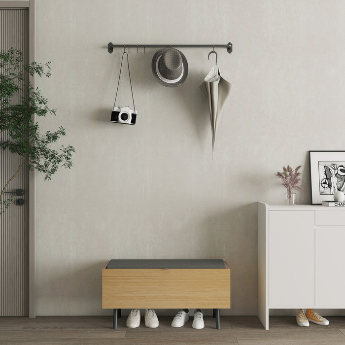 Banc de rangement moderne Paloma en chene clair
