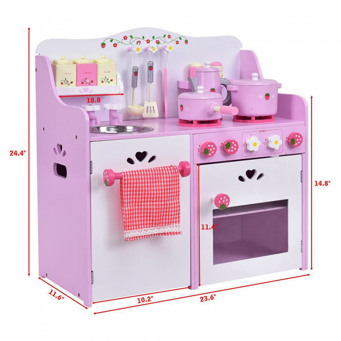 Cuisine Pour Enfant Avec Accessoires, Cuisine Pour Enfant En Bois, Jeu D’imitation De Cuisine, Jeux De Role Pour Les Enfants