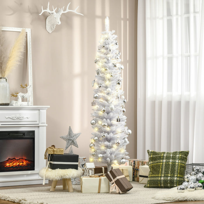 Homcom Arbre De Noel Artificiel Pre-illumine De 6 Pi Avec 100 Led