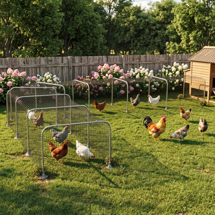 Tunnel a Poules 900 x 100 cm Exterieur pour 10-15 Poules