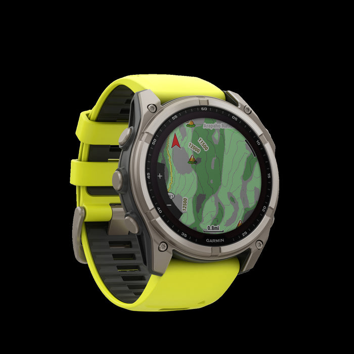  Titanium With Amp Yellow/graphite Silicone Band