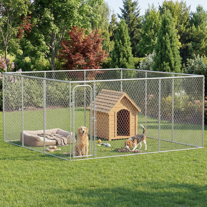 Enclos pour chiens exterieur, espace d'exercice pour chiots et chiens