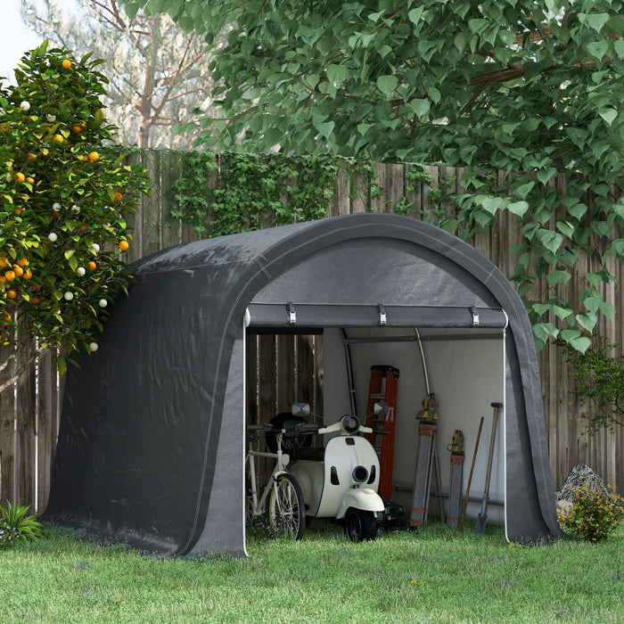 Outsunny 10'x10' Hangar De Stockage Exterieur, Hangar Portable
