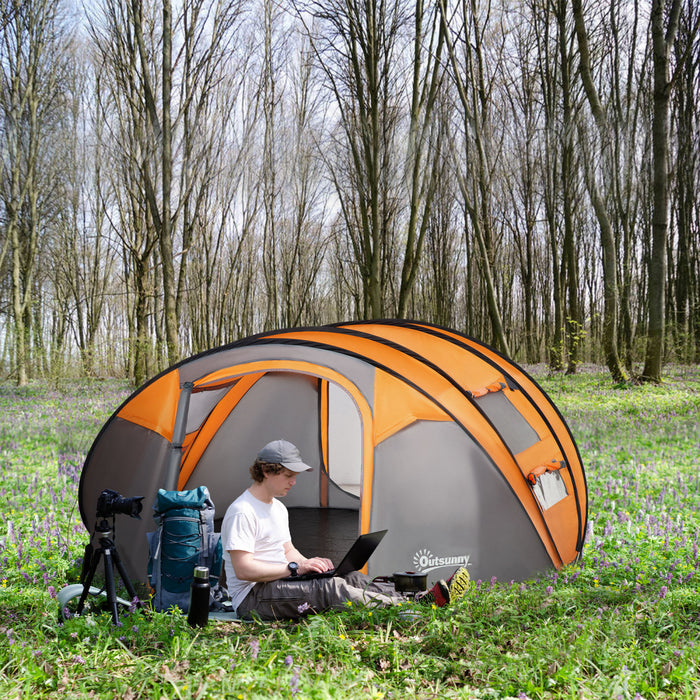 Outsunny Tente De Camping 5 Personnes Tente Pop Up Automatique