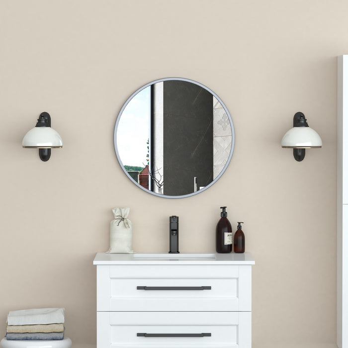 Miroir Halpert de 24 po argenté