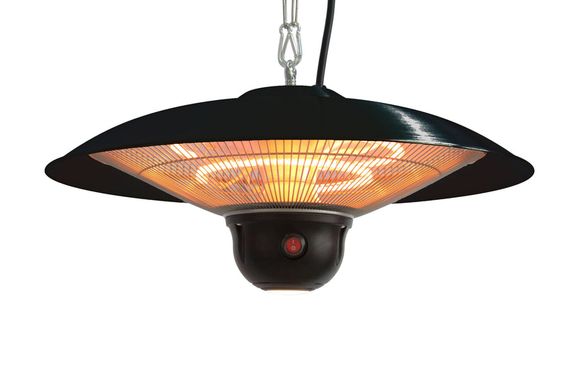 Radiateur de terrasse suspendu électrique à DEL et à infrarouge Energ+ - HEA-21522 BLACK