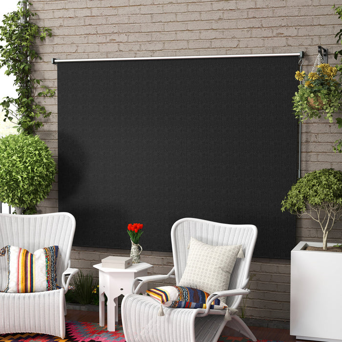 Outsunny Store Enrouleur Exterieur, Store De Porte Patio 8'x6', Noir