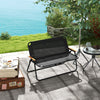 Outsunny Chaise De Patio Pliante Pour 2 Personnes, Siege En Tissu Maille