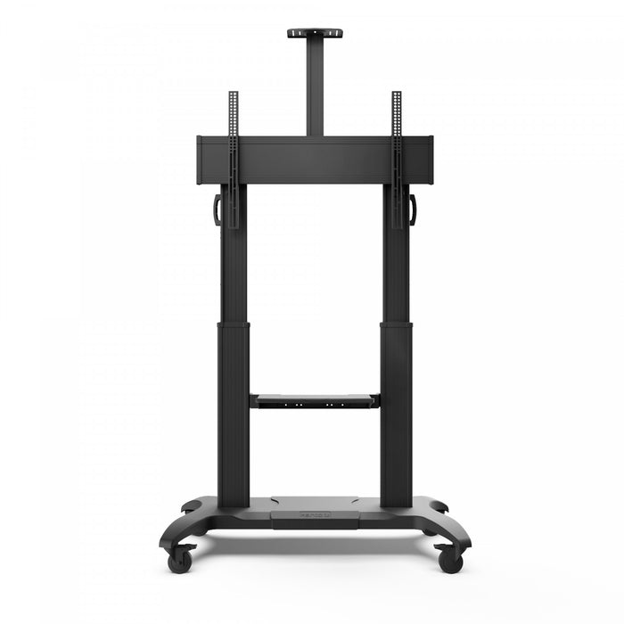 Chariot mobile pour televiseur Kanto MTMA100PL avec etagere reglable et poignees integrees pour televiseurs de 55\" a 100\", noir