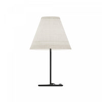 Lampe de table noire de 23 po à base angulaire avec abat-jour conique