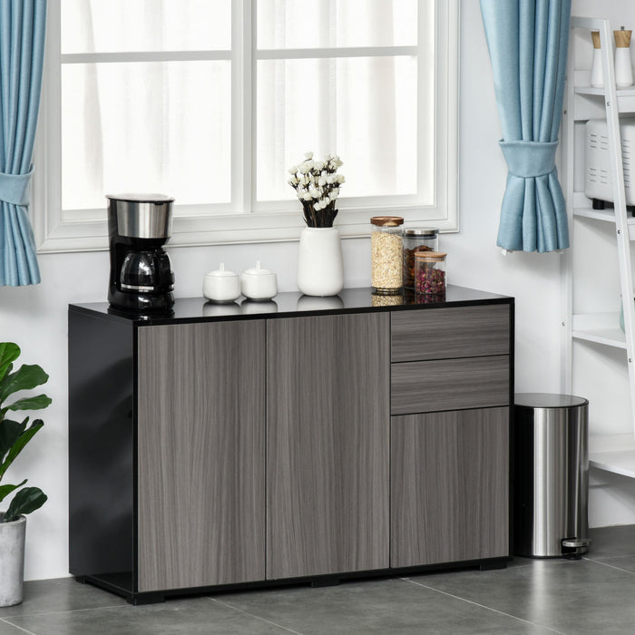 HOMCOM Buffet de cuisine avec tiroirs et armoires de rangement