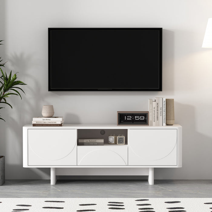 Meuble TV Ella Modern 59\" en blanc