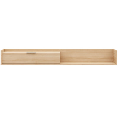 Nordika Slim 72" Wall-Mounted TV Stand with Storage Cabinet - Natural Blonde Oak | Meuble pour téléviseur mural mince Nordika de 72 po avec armoire de rangement - chêne blond naturel