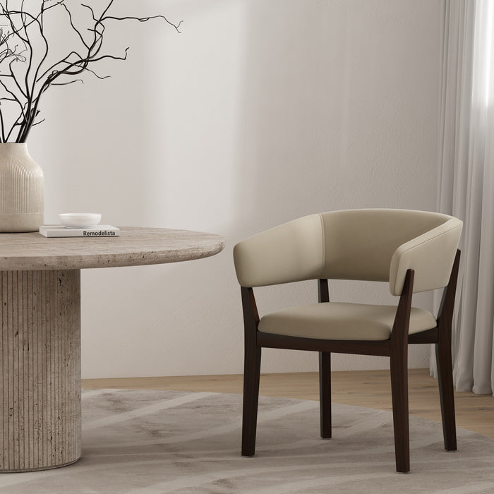 Fauteuil Blake moderne en bois avec imitation mohair, coloris naturel