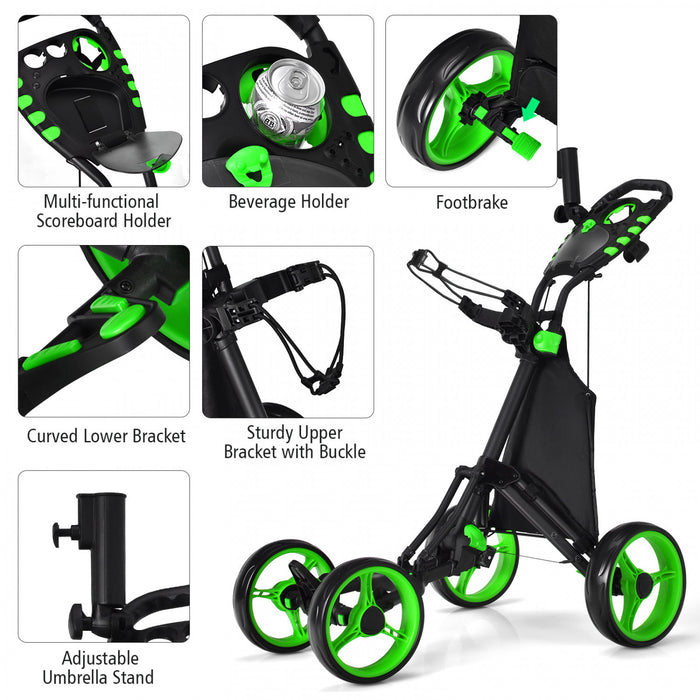 Chariot De Golf 4 Roues Goplus