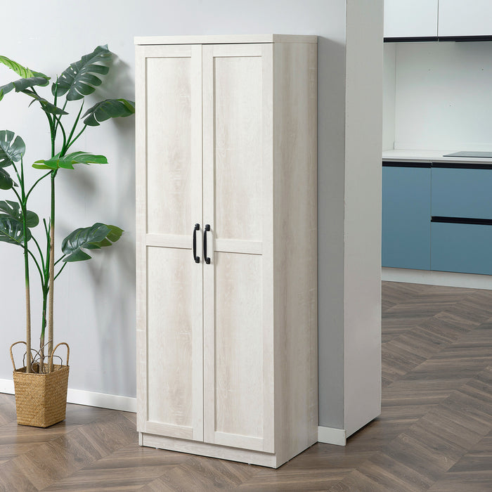 HOMCOM Garde-manger de cuisine 63\" armoire de rangement, etageres reglables