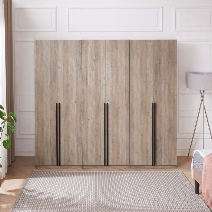Armoire moderne Lee 32\" en gris rustique - Ensemble de 3