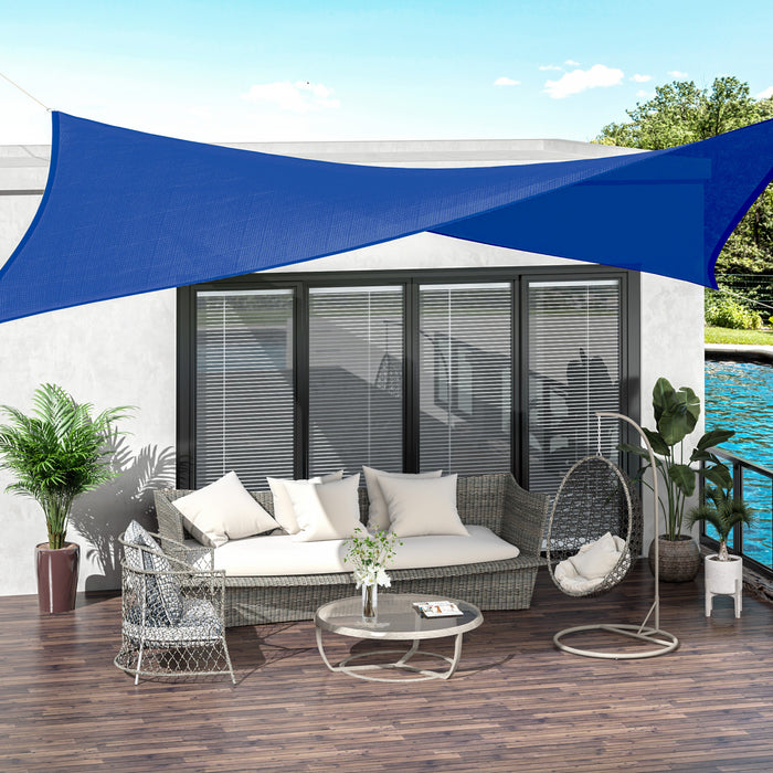 Outsunny Voile Pare-soleil De 13'x10' Avec Lumieres Led, Uv A 90%