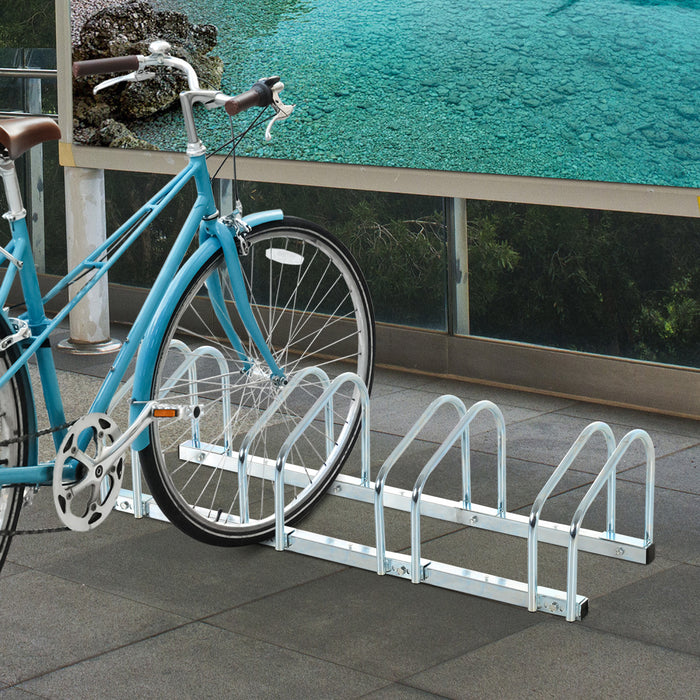 Soozier Support De Rangement Pour 5 Velos, Argent