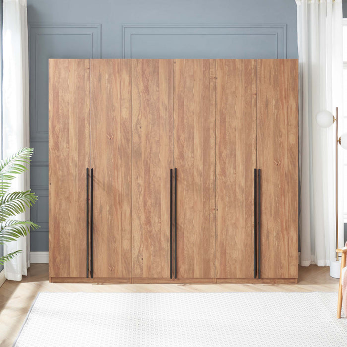 Armoire moderne Lee 32\" en brun dore - Ensemble de 3