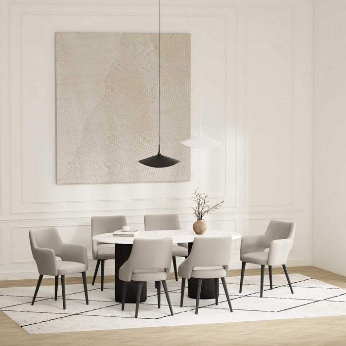 Ensemble de 6 chaises de salle a manger Tremont Modern en gris pierre