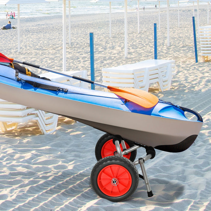 Soozier Chariot De Kayak Roulant Bateau Canoe Carrier Tote
