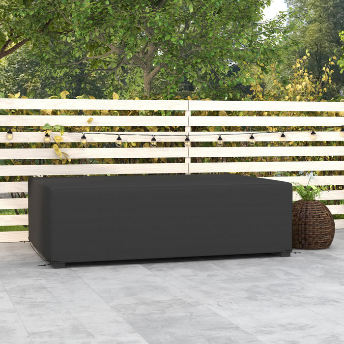 Outsunny Housse Pour Meubles De Patio Exterieur, Impermeable, Noir