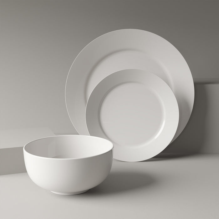 Ensemble de Vaisselle H2K Aspen en Porcelaine, 12 Morceaux, Service pour 4 Personnes