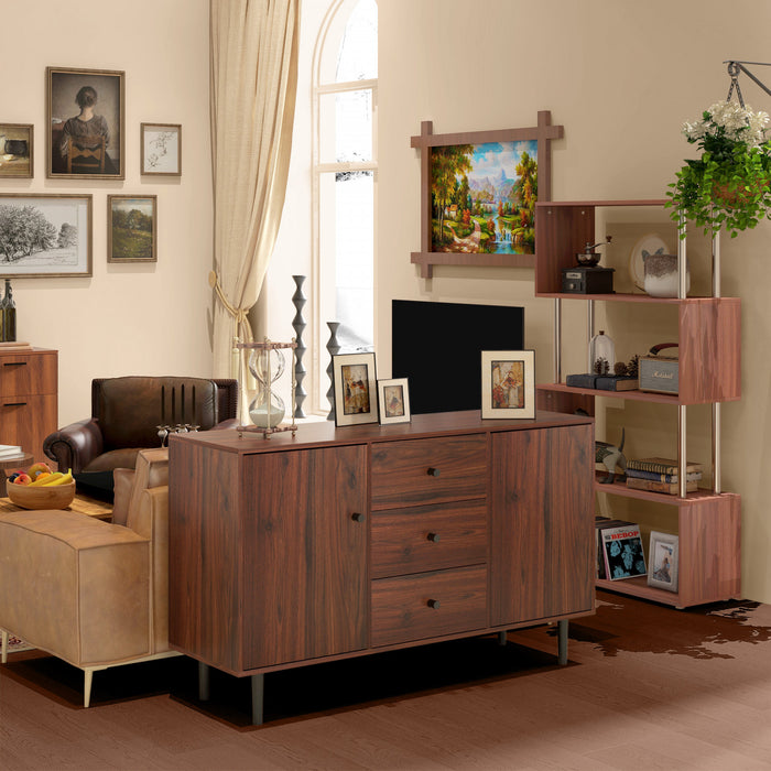 HOMCOM Buffet de Cuisine avec 2 Armoires 3 Tiroirs Table Buffet