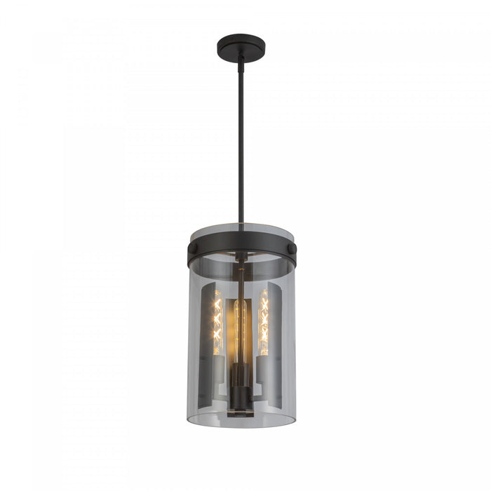 Suspension Dahlia A 3 lampes, Noire
