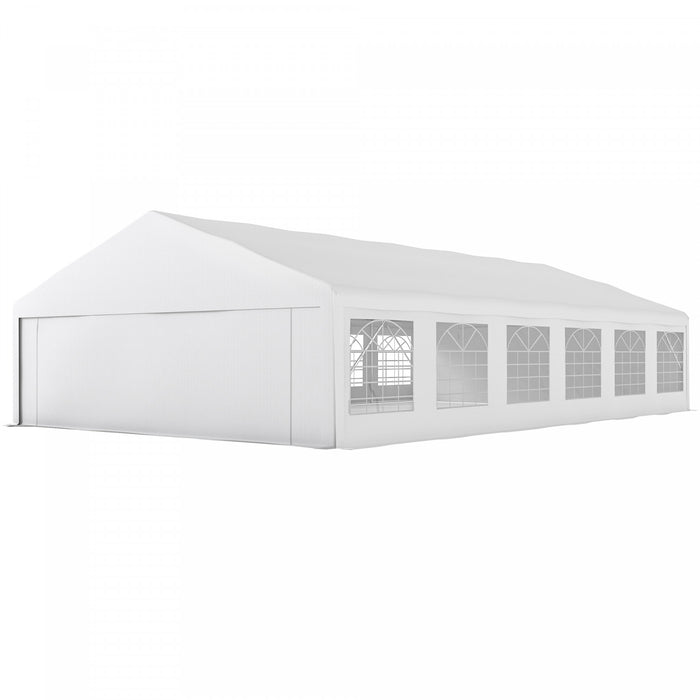 Outsunny Tente de mariage robuste 23' x 39' avec parois laterales, blanc