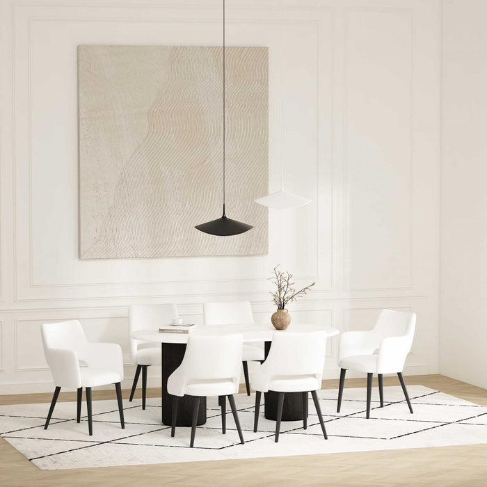 Ensemble de 6 chaises de salle a manger Tremont Modern en blanc