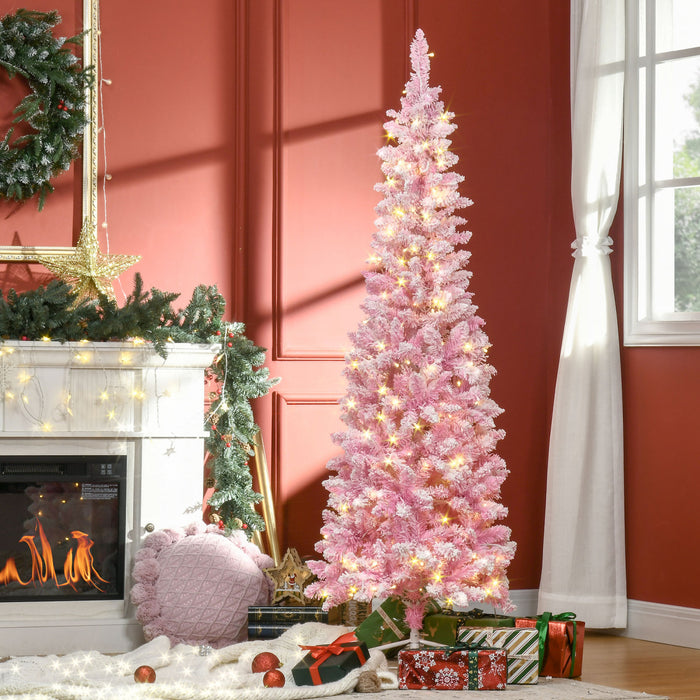 Homcom Arbre De Noel Artificiel Floque De Neige De 6 Pieds