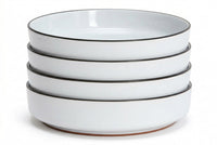 Cena Home Ensemble de 4 Bols a Soupe ou Pates, Style Bistro en Gres de 20 cm