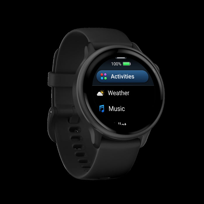 Montre intelligente Garmin Vivoactive 6 Slate Black - Suivi de bien-etre, surveillance de la batterie corporelle, coach de sommeil, applications sportives, Garmin Pay, stockage de musique