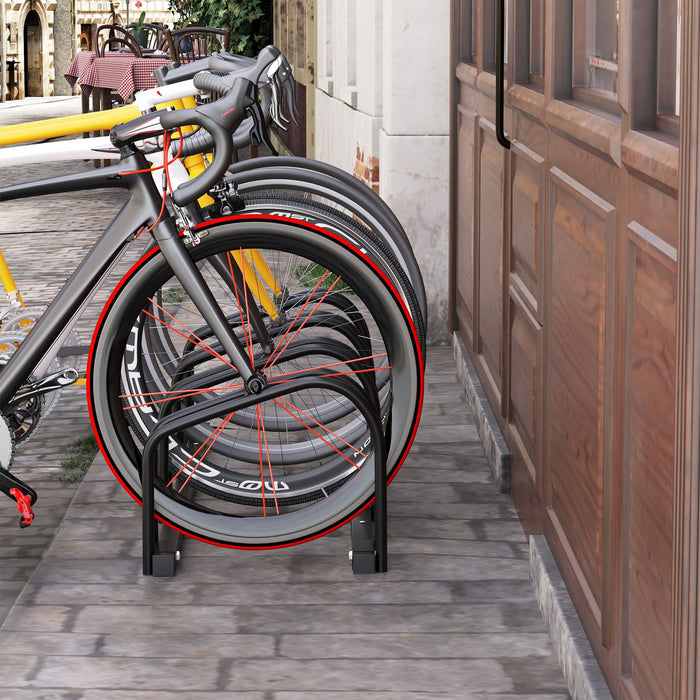 Soozier Support De Rangement Pour Velo Pour 4 Velos, Noir