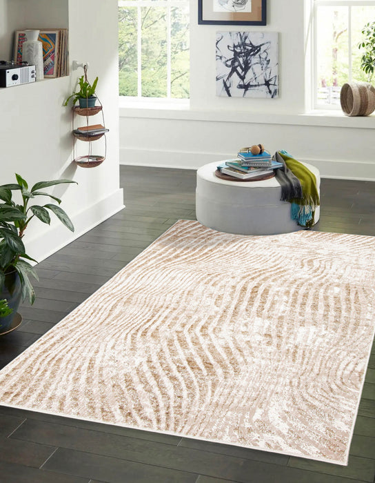 Carpette Kamala ivoire - 5 pi 0 po x 8 pi 0 po