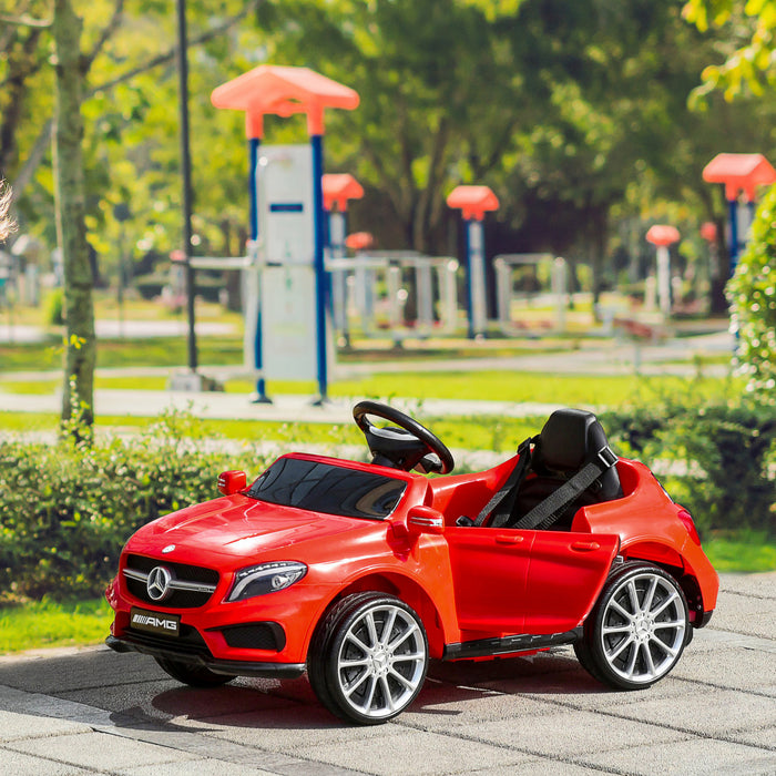 Aosom Voiture Electrique A Chevaucher Enfants Jouet Alimente Par Batterie 6v Haute/basse Vitesse Avec Musique De Phare Et Telecommande Rouge